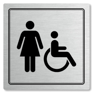 Piktogram WC ženy invalidé